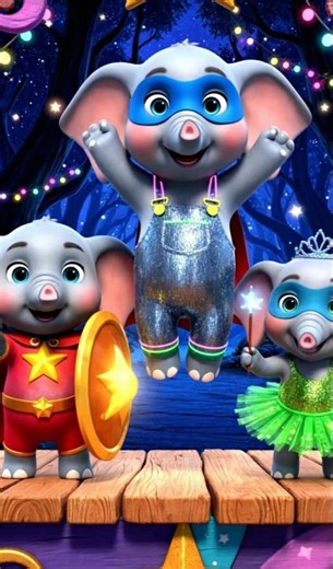 Magical Elephant Party | Cute 3D Animation for Kids ✨🐘