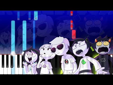 HOMESTUCK - The Animated Pilot End Theme (Piano Tutorial)