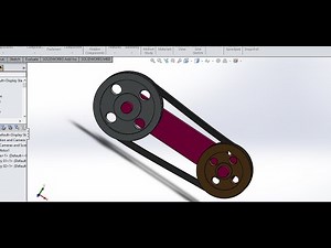 Rubber v belt in solidworks motion study tutorial # 2022