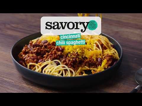 How to Make Cincinnati Chili Spaghetti | SavoryOnline