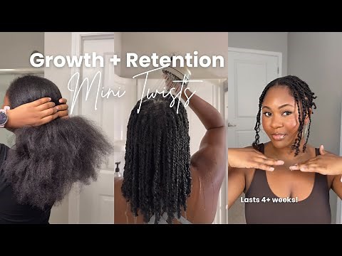 How I Made My Mini Twists Last 4 Weeks! | Growth + Low Maintenance Protective Style Routine