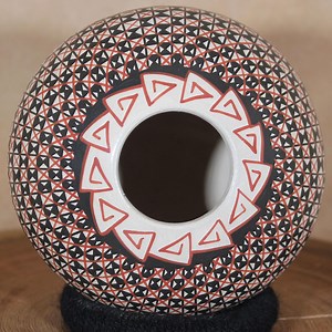 Handmade Folk Art Gourd Pottery Etched Glazed Vivid Mexican Design Checkered Elena Mora Master Artist Traditional Methods Native American - Etsy Canada