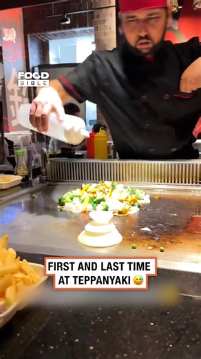 The teppanyaki was fire - literally 🔥🤣 | FOODbible