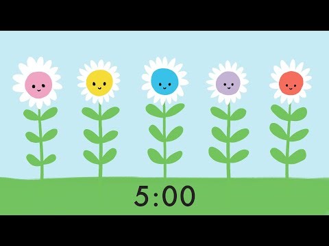 5-Minute Growing Flowers Visual Timer 🌸 | Calm Countdown for Home & Classroom