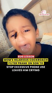 A mother’s unusual way of teaching her son a lesson about excessive phone use has gone viral, leaving the internet both amused and divided. The video shows the boy repeatedly ignoring his mother’s attempts to stop him from spending too much time on his phone. Frustrated, the mother decided to use a cockroach face filter as a prank. She told her son that because of his constant phone usage, insects had entered his body. When the cockroach filter appeared on his face, seemingly crawling into his n