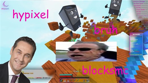 [old/Moon Client]blocksmc and hypixel gaming
