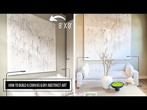 DIY HUGE CANVAS & MINIMALIST LIVING ROOM STYLING