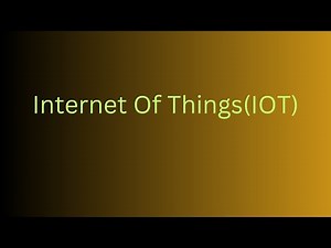 Information Technology Grade 12 Unit 2: Internet Of Things(IOT)