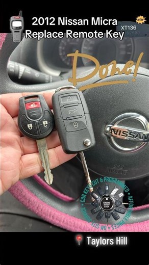 Programming a remote key for a Nissan Micra in Taylors Hill, Victoria by Extra Car Keys. #locksmith