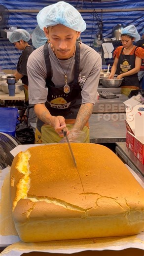 Perfect Cheese Giant Cake Cutting for Only $5 - Thai street food