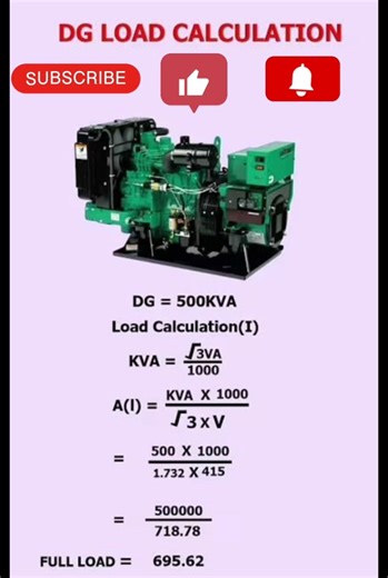 How to Calculate DG Load? Simple Electrical Trick ⚡