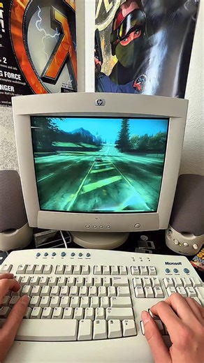 Old School Rigs on Instagram: "Playing Need for Speed most wanted on the retro PC rig. Can you believe this game is 20 years old? #retrogaming #retropc #pcgaming #nostalgia #pcsetup #retrocomputer #throwback #retro #needforspeedmostwanted #needforspeed"
