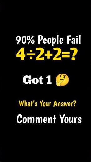 4÷2+2=? 99% People fail #bodmas #mathproblems