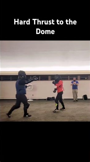 Hard Thrust to the Dome #martialarts #fencing #hema #sword
