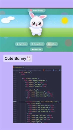 Cute Bunny🐰💝..... #coding #developpementpersonnel #fyp #viral #fypviralシ