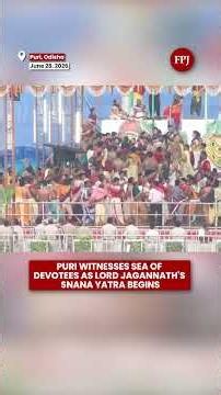 Thousands Gather in Puri to Witness Lord Jagannath's Snana Yatra on Deva Snana Purnima
