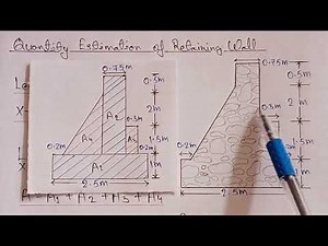 Quantity Estimation of Retaining Wall | Stone Quantity Estimation of Retaining Wall | retaining wall