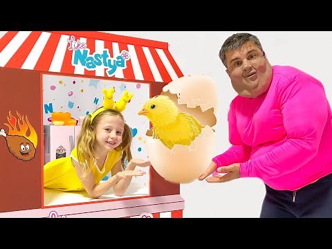 Nastya learns where the eggs come from for Easter