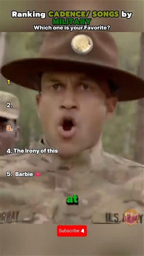 Ranking CADENCE & SONGS by Military #military #funny #usa #songs #shorts