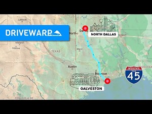 All of US I45 Galveston Mainland Northbound to North Dallas 4K