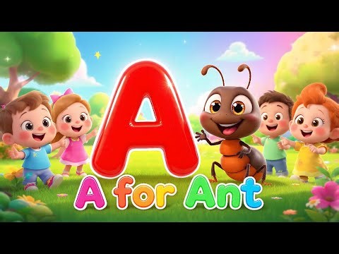 A for Ant 🐜 | Cute 3D Cartoon | ABC Learning for Kids