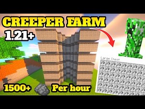 INSANE Creeper Farm for Minecraft Java 1.21+ – Unlimited Gunpowder! ⚡💥