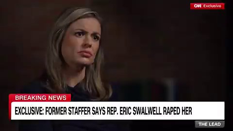 🚨 CNN interviews a woman who alleges that she was raped by Rep. Eric Swalwell (D-CA), who is running for governor in California.She says that they were at a bar and she got up to use the bathroom and that her memory of what happened from that point on is mostly gone.She says she woke up the next morning naked and alone in a hotel room, which she says she didn't even realize was his hotel room at the time.She says she had some flashes of what happened and she remembers him grabbing her and her t