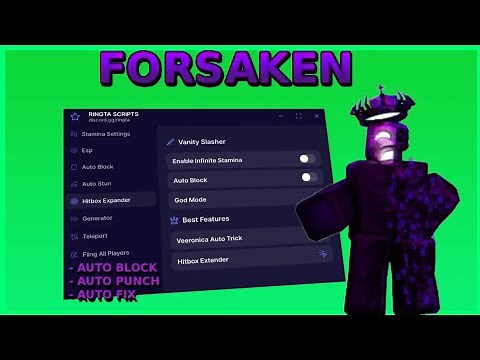 Forsaken BEST Script *NO KEY* Auto Block/Aimbot, INFINITE STAMINA FIX AND MORE