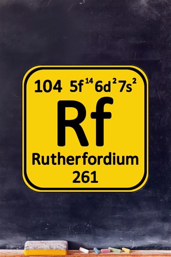 Periodic Table: Rutherfordium 🔬 Rutherfordium (symbol: Rf) is a chemical element with atomic number 104. Named after the physicist Ernest Rutherford, it is a synthetic element and is not found naturally on Earth. Rutherfordium was first synthesized in a laboratory in 1969 by bombarding a target of californium-249 with high-energy carbon-12 ions. #rutherfordium #elements #science #stem #learnontiktok
