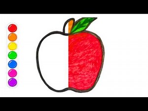 Coloring an Apple for Kids 🍎 | Learn Colors and Coloring Fun