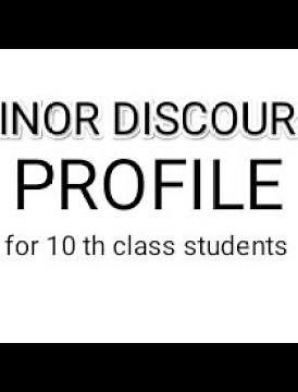 Minor discourse PROFILE for 10th class students