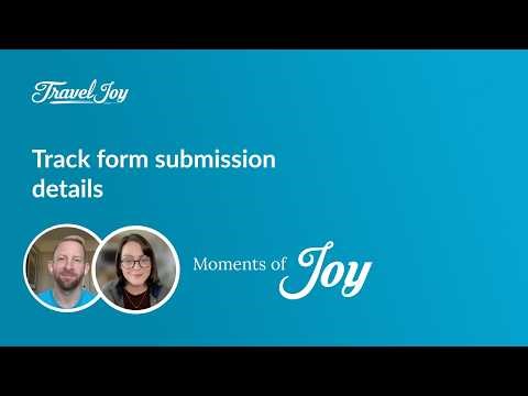 Track form submission details | TravelJoy