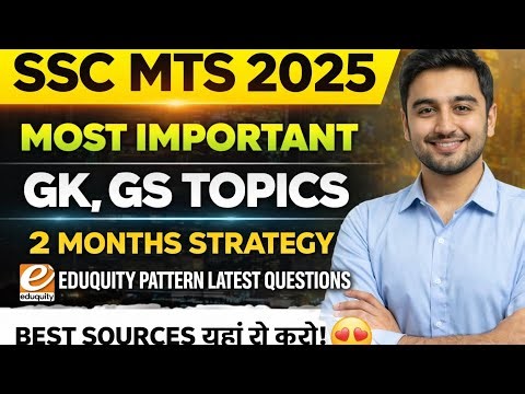 Most Important GK, GS Topics 🔥 SSC MTS 2025 🎯2 Months Strategy ✅ Lastest Questions #sscmts #sscexams