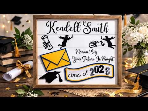 DIY Graduation Wall Sign | Class of 2026 Graduation Decor Tutorial