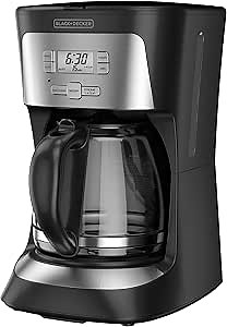 12-Cup Programmable Coffeemaker, Black