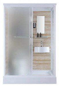 Walk in Shower Enclosure Prefab Toilet Bathroom Glass Shower Cabin
