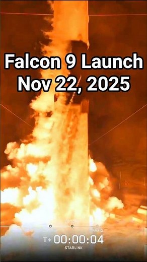 Launch of Falcon 9 at Cape Canaveral 22Nov2025 - Starlink 6-79 🚀