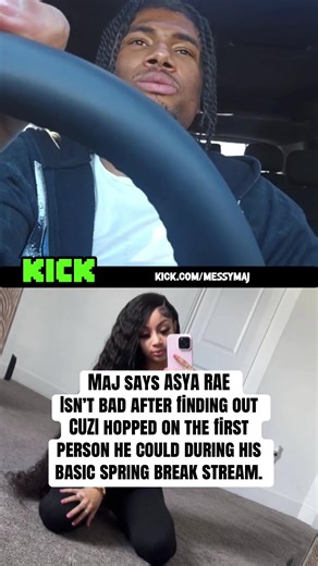 Maj says ASYA RAE Isn’t bad after finding out CUZI hopped on the first person he could during his basic spring break stream. #asya #maj #cuzi #cgeezy #messymaj