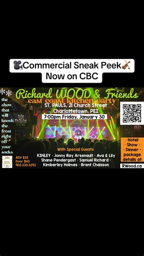 🎥Sneak peek🎻 Our new 30-second commercial is now airing on CBC, and we wanted to also share it here with all of you who support live music and Canadian artists❤️ Music has taken me across the world, but it always starts at home. If this makes you smile, share to help live music reach more people. Thank you for being part of this journey. #LiveMusic #CanadianMusic #CelticMusic #RichardWood #SupportTheArts