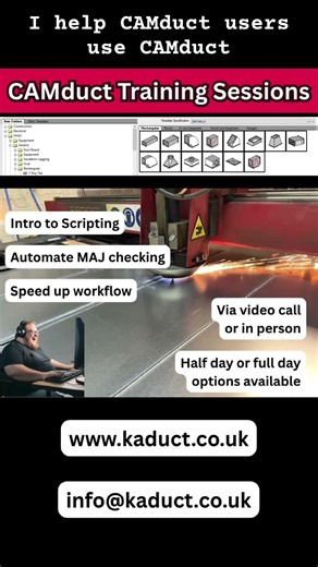 I help CAMduct users use CAMduct #ductwork