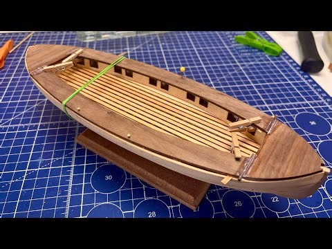 1:35 RMS Titanic Lifeboat / Wooden model Kit - Build Montage 1