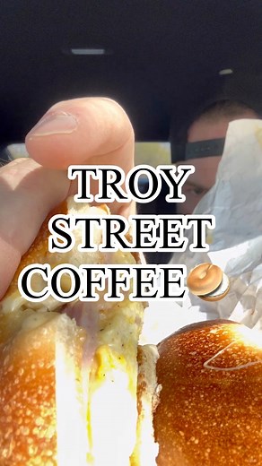 Troy Street Coffee. My first time here. I accidentally said bagel instead coffee in this video in the beginning 😅 Because I was staring at the bagel lol. I hit the right name at the end. Absolutely #Delicious. 1318 North River Street, Wilkes-Barre, Plains, PA 18705 #Coffee #Bagel #Ham #Cheese #BagelSandwich #Breakfast #nepa | DiMattia’s Food Fight