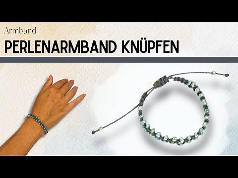 How to knot a beaded bracelet with a macramé square knot | DIY instructions for beginners with a ...