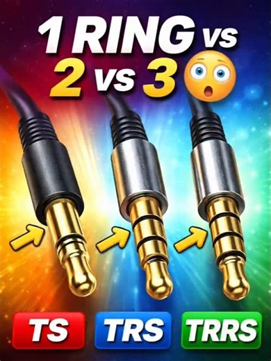 3 Audio Jacks, 3 Differences! TS vs TRS vs TRRS Explained😱|#facts #amazingfacts #shortsfeed #shorts