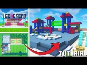 Minecraft Tutorial: How To Make A Park with a Basketball Court Tennis Court And Soccer Field