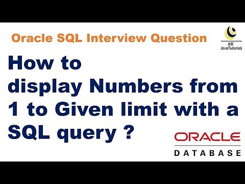 How to display Numbers from 1 to Given limit with a SQL query? ||SQL query to display from 1 to 100