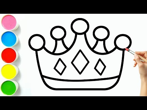 👑How to Draw a Crown | Easy Step by Step | Drawing, Painting & Coloring Crown For Beginners