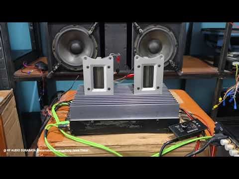 monolithic PA 2400Q speaker midbass rs audio & tweeter fountek ribbon DSP ground zero GZDSP-6. 8X