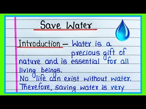 Essay on Save Water in English | Save Water Essay Writing with Subtitles | Save Water Essay
