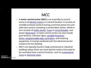 switchgear and MCC